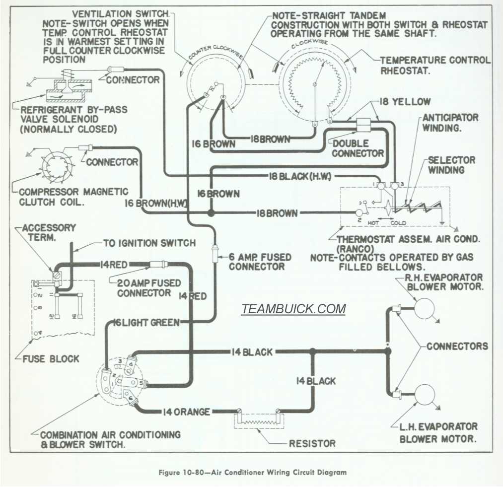 1955 Buick Wiring Diagrams  Air Conditioning
