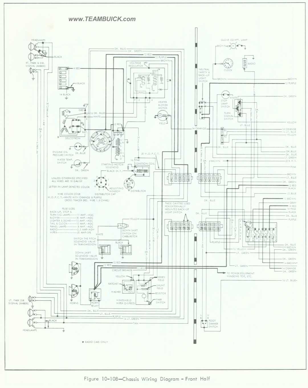 1964 Buick Special - Skylark Wiring Diagram, Front Half