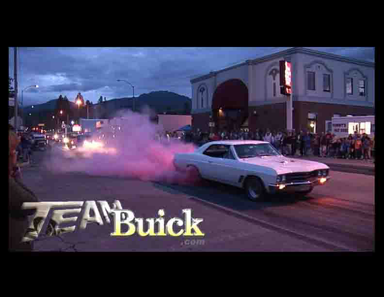 1967 Buick GS400. Downtown with red smoke tires!