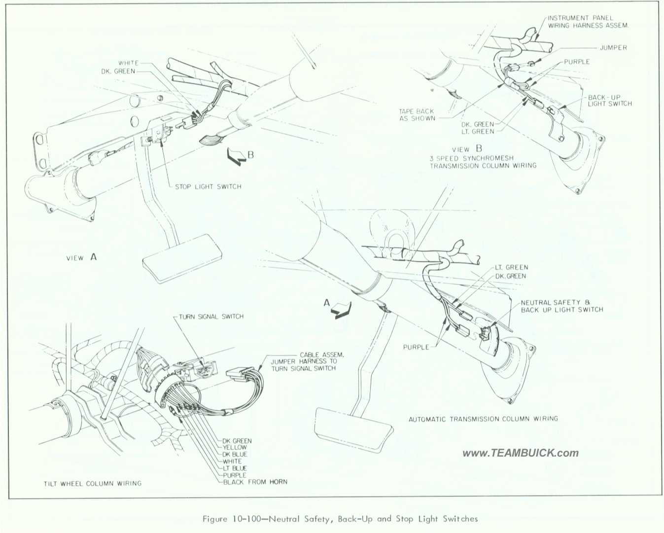 1964 Buick Neutral Safety, Back-up and Stop Light Switches