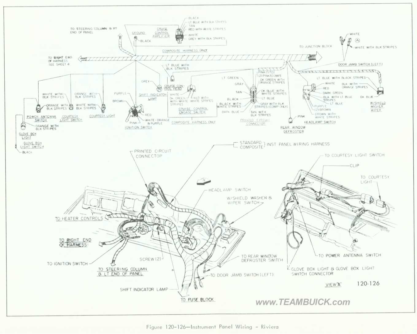 1966 Buick Riviera, Instrument Panel Wiring