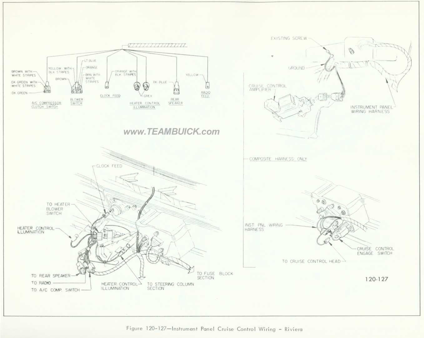 1966 Buick Riviera, Instrument Panel Cruise Control Wiring