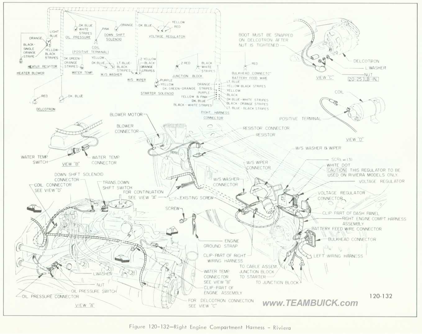 1966 Buick Riviera, Right Engine Compartment Wiring