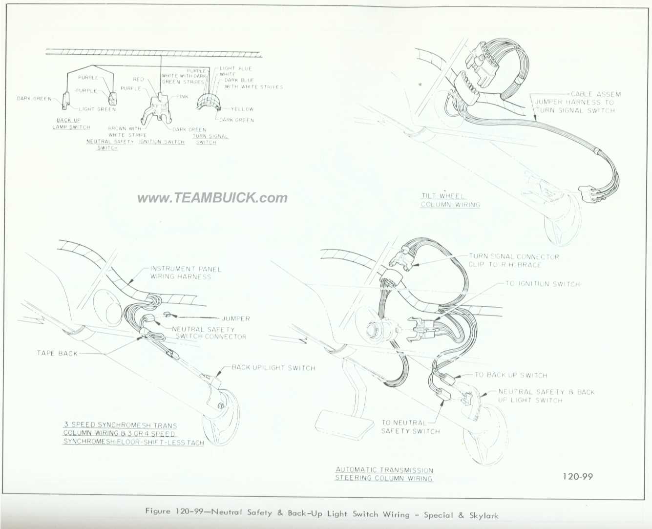 1966 Buick Special - 1966 Buick Special - Neutral Safety and Back-up Light Switch Wiring