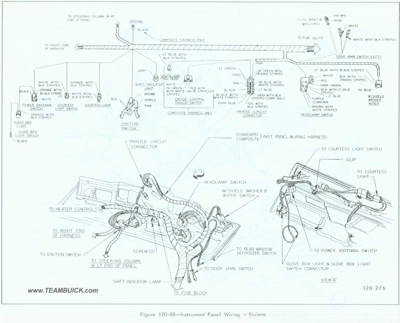 1967 Buick Riviera, Instrument Panel Wiring