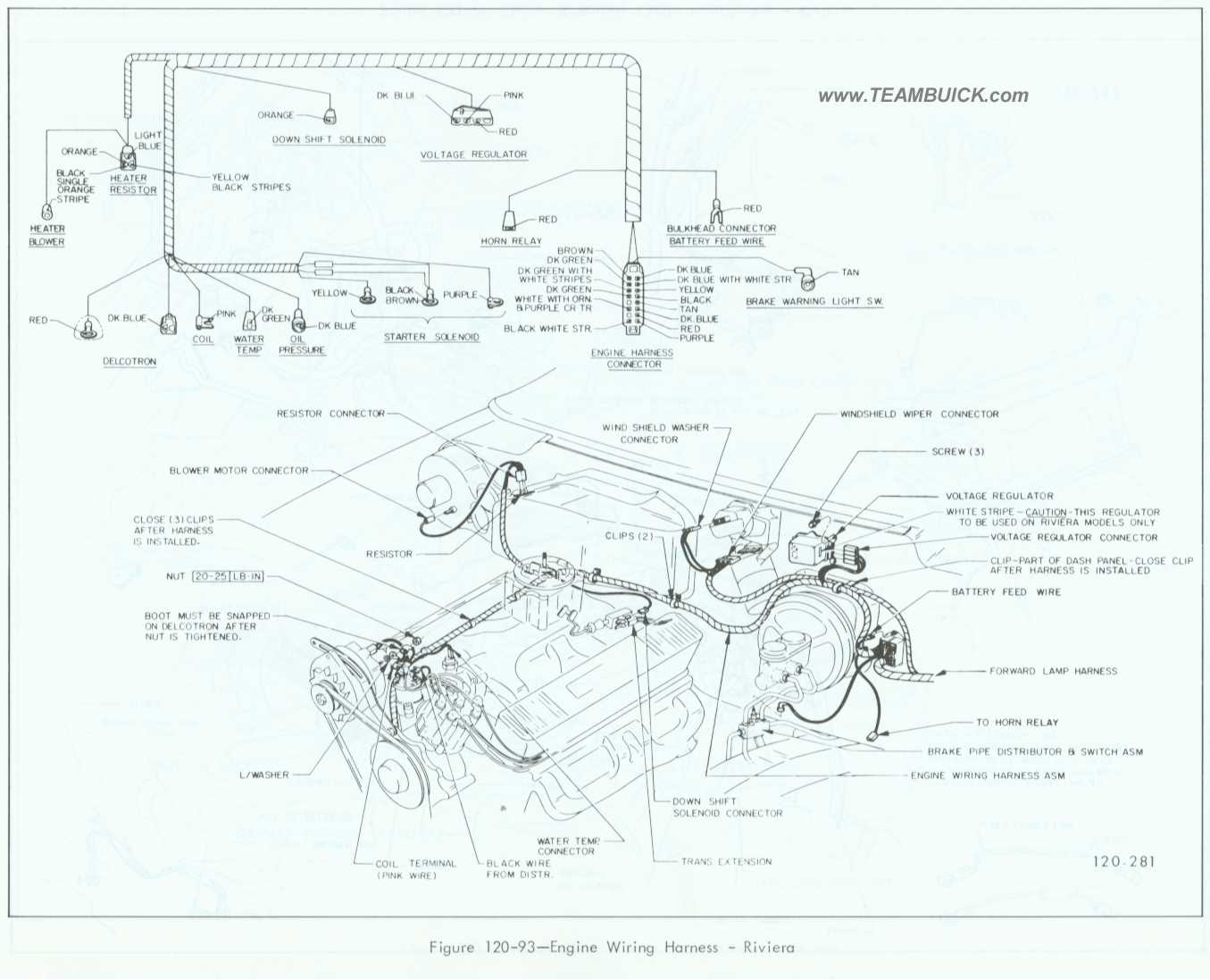 1967 Buick Riviera, Engine Wiring Harness 64 buick skylark wiring diagram 