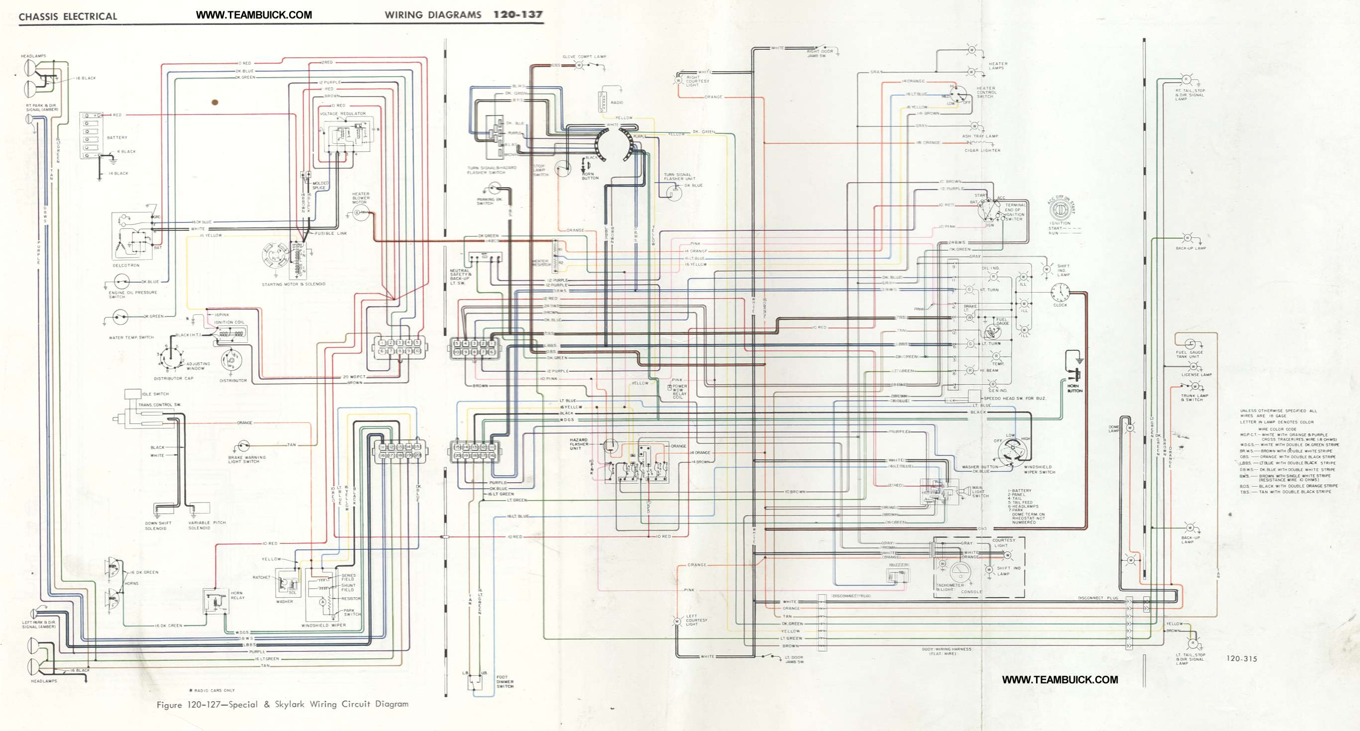 1967 Buick Special  Skylark  Gs400 Wiring Diagram