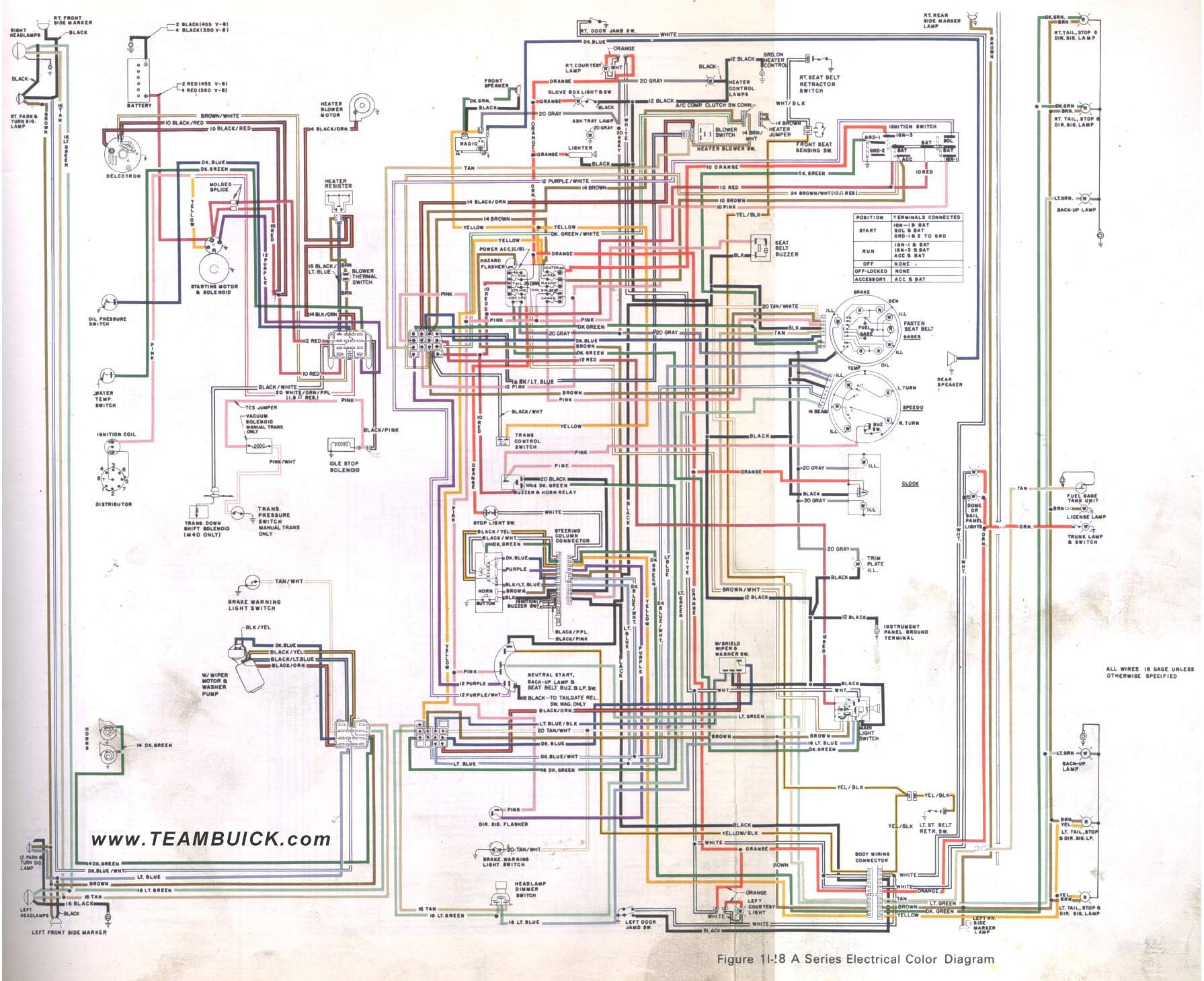 1973 Buick A Series Wiring Diagram